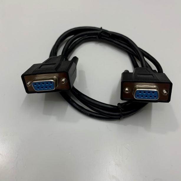 Cáp Truyền Dữ Liệu RS232-C DB9 Female to Female Null Modem Cable Dài 1M For Communication PLC, HMI, Industrial Laser Clean Với Computer