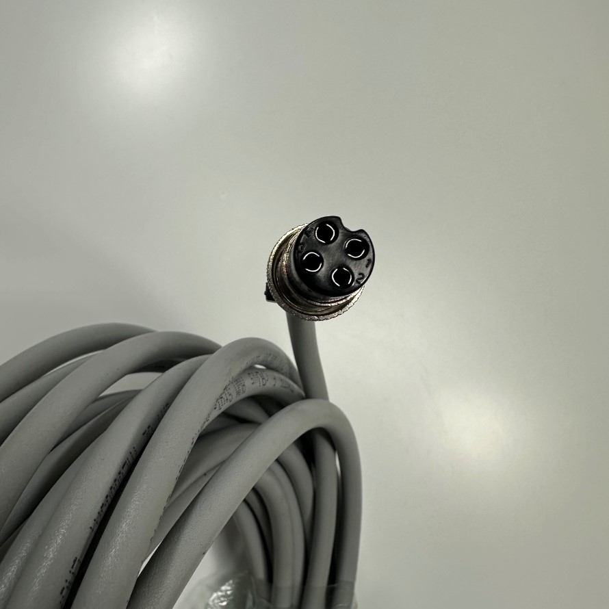 Cáp 10.5M 35ft MEL-GX16-L10.5M-H M53002L Cable Connector GX16 4 Pin Female to 4 Core Terminal Cable Igus Chainflex 4 x 0.5mm² CF78.UL 300/500V OD 7.7mm Grey For Industrial Power Cable