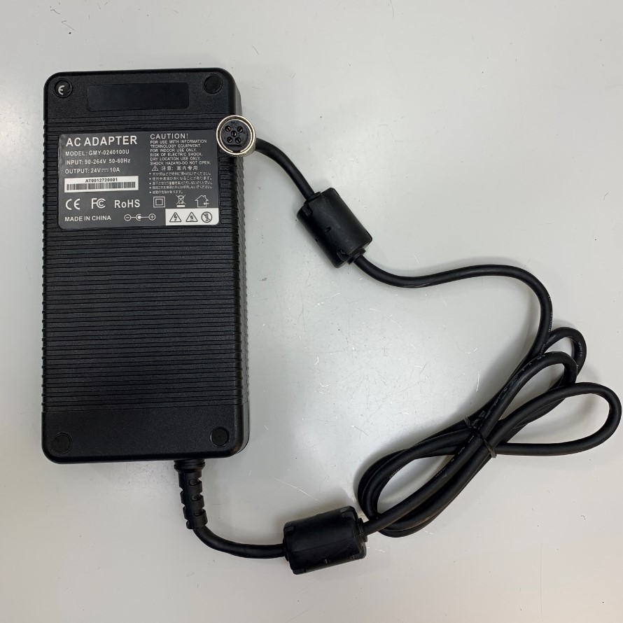 Adapter 24V 10A 240W GMY-0240100U Connector Tip Size 5 Pin Female For Màn Hình Phòng Mổ Và Nội Soi ADVAN AMM240WTD LCD Color Medical Monitor Synergy Medical