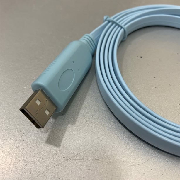 Cáp Cấu Hình Thiết Bị Mạng USB Console Cable USB to RJ45 With FTDI Chip Dài 1.8M For Cisco, Huawei, HP, Arista, Opengear, Aruba, Juniper Routers/Switches