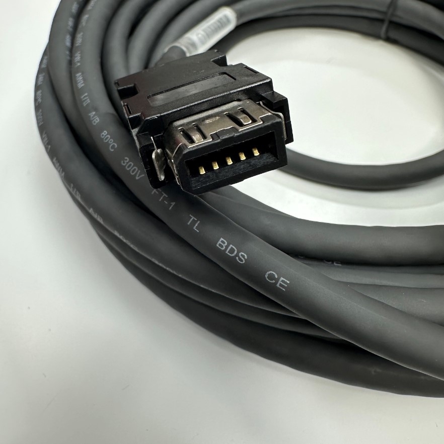 Cáp 7.5M 25ft YC-MRJ4-PSLH080-NH-7.5M-H E69102L Cabel Connector SM-10P 10 Pin Plug to DB9 Female For Mitsubishi Amplifie MR-J4 Series Servo Encoder Cable