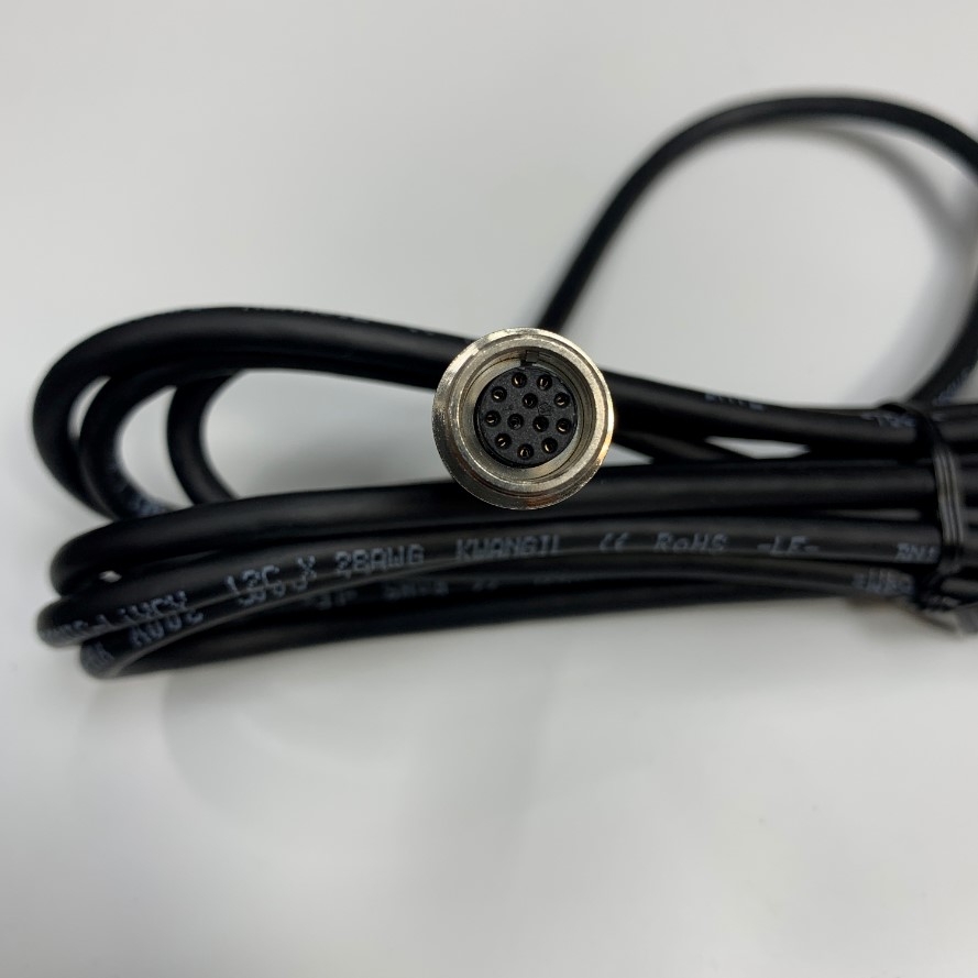 Cáp 3M 10ft Cable Hirose HR10A-10WTP-12P(73) 12 Pin Male to HR10A-10TR-12S(73) 12 Pin Female Connector Plug Socket 12 Pin For Keyence Basler AVT CCD Industrial Camera