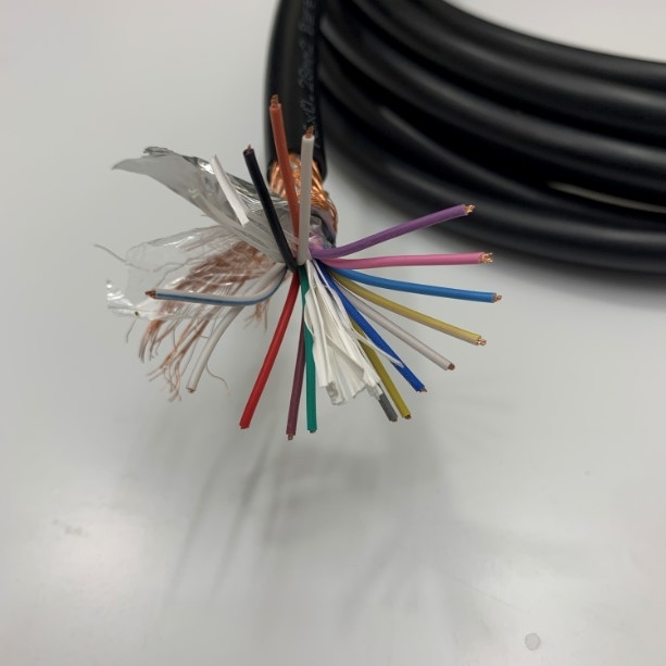 Cáp Tín Hiệu Chống Nhiễu Control Cable 8PR 16 Core x 0.28mm² 80C 80V 26AWG OD 9.0mm 1 Meter For ứng dụng để làm đường truyền CAN BUS trong máy hàn cắt