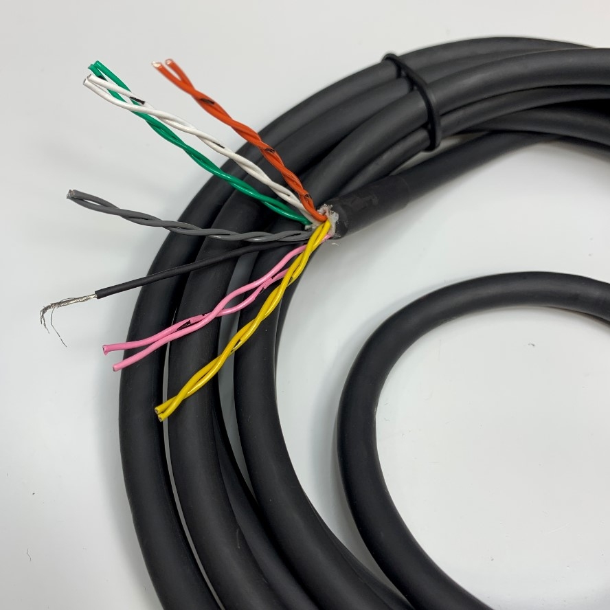 Cáp 3.5M 11.7ft Cognex CCB-M12X12FS-03 Cable M12 A-Code 12 Pin Female to 12 Core For Power and I/O Breakout Cable Cognex industrial Camera, Industrial Sensor