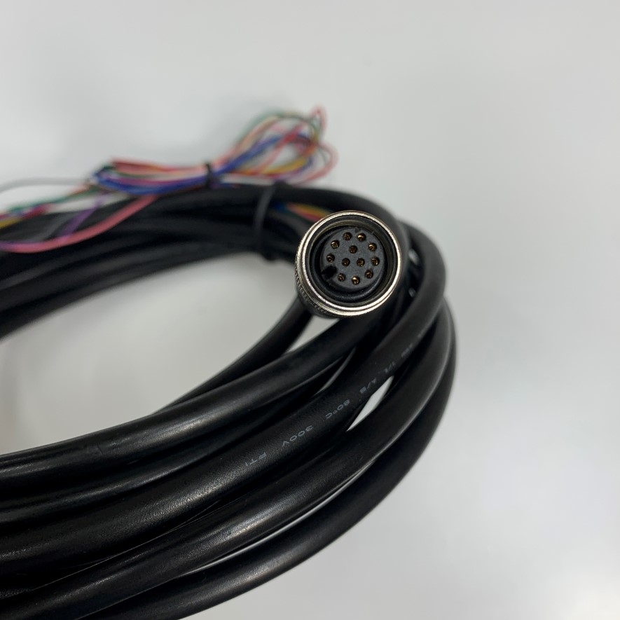 Cáp 5M 17ft Cognex CCB-M12X12FS-05 Cable M12 A-Code 12 Pin Female to 12 Core For Power and I/O Breakout Cable Cognex industrial Camera, Industrial Sensor