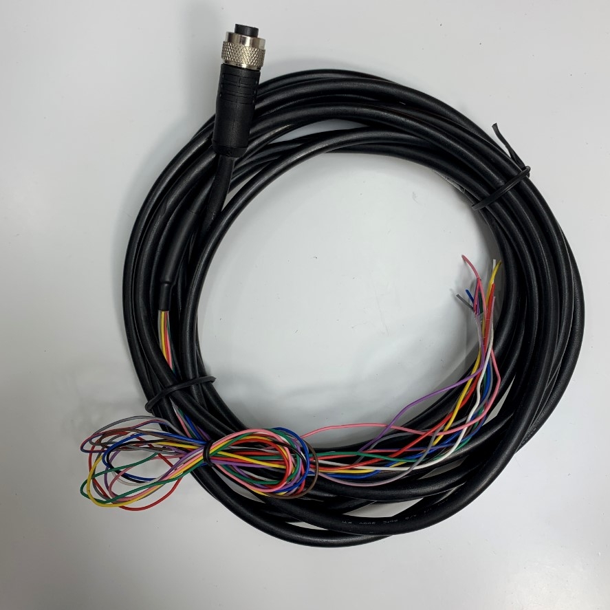 Cáp 5M 17ft Cognex CCB-M12X12FS-05 Cable M12 A-Code 12 Pin Female to 12 Core For Power and I/O Breakout Cable Cognex industrial Camera, Industrial Sensor