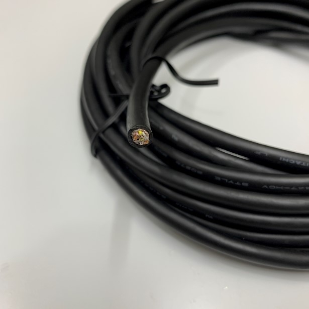 Cáp Tín Hiệu Chống Nhiễu HITACHI 10PR 20 Core x 0.07mm² E41447-HCV STYLE 20276 80C VW-1 LF OD 6.0mm 1 Meter For Servo Drive