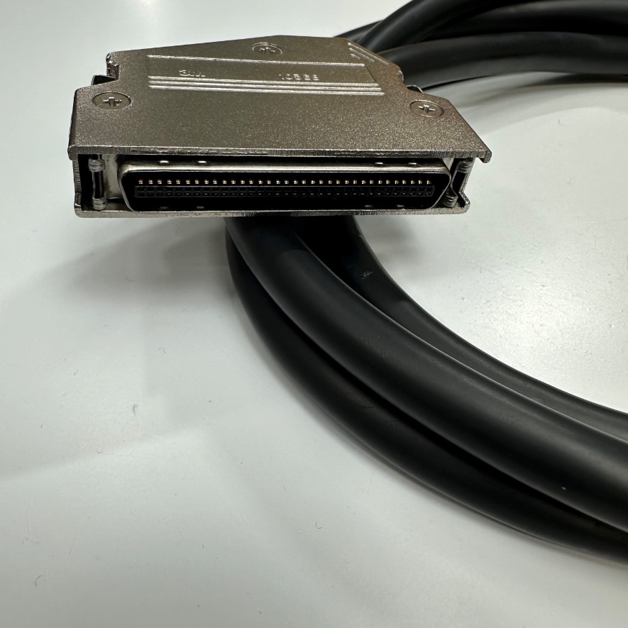 Cáp 1M 3.3ft Connector 3M 10368 SCSI MDR 68 Pin Male to Male Pitch 1.27mm with 60 Degree Metal Gold Plated Latch Clip For ECI Telecom Former I-OLT Huawei/Siemens; Servo Driver Interface Cable