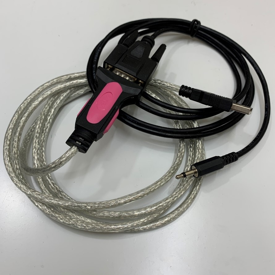Cáp USB to Serial Adapter FTDI Chipset RS-232 Cable UPCB-02 Interface 3.5mm Audio Jack 2 Lever to DB9 Female Dài 3.5M For Máy Đo Từ Trường Meter LUTRON Lutron Instruments