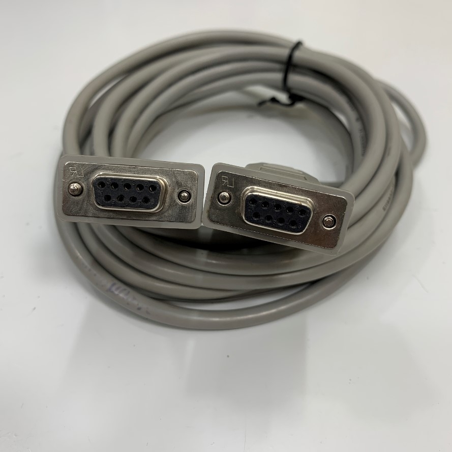 Cáp Serial Communication Null Modem RS232 DB9 Female to RS232 DB9 Female Grey Cable Shield E119932-U Transmitting Data Computer Dài 4.5M 15ft