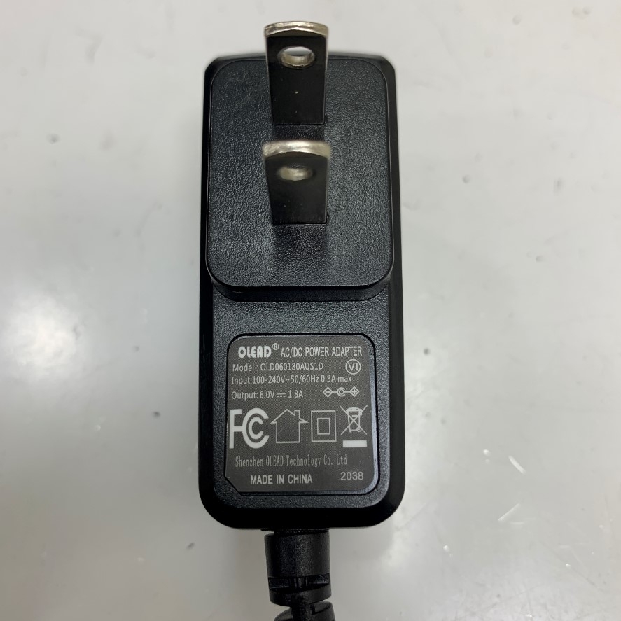 Adapter 6V 1.8A Shenzhen OLEAD Connector Tip Size 5.5mm x 2.1mm