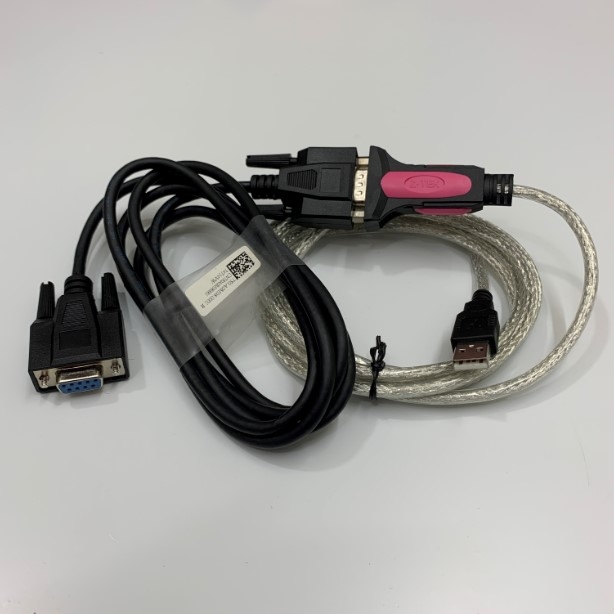 Cáp Truyền Dữ Liệu C3M5P14-D9F0-D9F0 Dài 1.8M RS232C DB9 Female to Female For Firmware Download Cable HMI Autonic GP/LP Với Computer + USB to RS232 Converter - 6ft