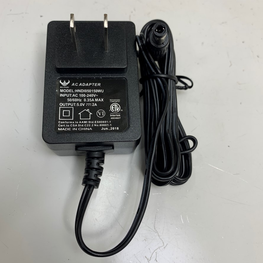Adapter 5V 2A 10W HUONIU US Plug Connector Tip Size 5.5mm x 2.5mm For Ethernet Media Converter Network, IP Telephone