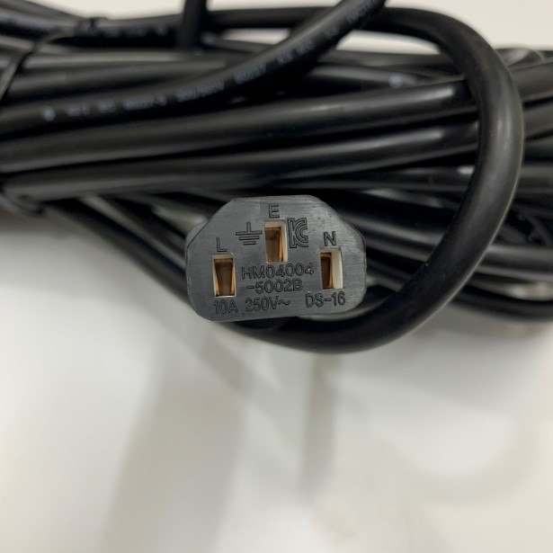 Dây Nguồn DAESUNG HM01008-21001A DS-19 European Schuko Power Cord CEE 7/7 to IEC320 C13 10A 250V 3x0.75mm² H05VV-F Cable OD 7.0mm Length 10M For Tủ Điện Công Nghiệp