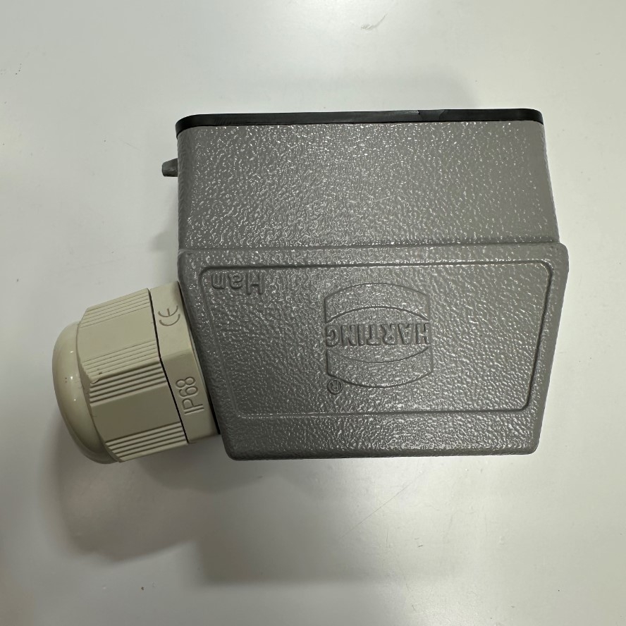 Đầu Nối Điện Công Nghiệp Jack HARTING Han 16A-M Connector HDC 16 Pin Male + PE 16A 250V 4KV3 + Panel 09200160540 HARTING Metric Thread M25