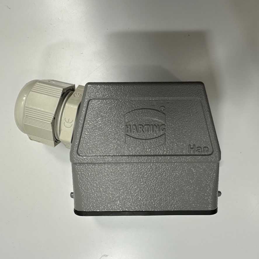 Đầu Nối Điện Công Nghiệp Jack HARTING Han 16A-M Connector HDC 16 Pin Male + PE 16A 250V 4KV3 + Panel 09200160541 HARTING Metric Thread M25