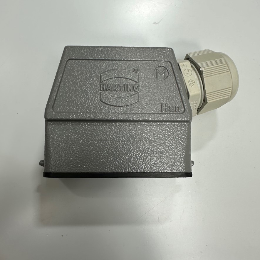 Đầu Nối Điện Công Nghiệp Jack HARTING Han 16A-M Connector HDC 16 Pin Male + PE 16A 250V 4KV3 + Panel 09200160541 HARTING Metric Thread M25