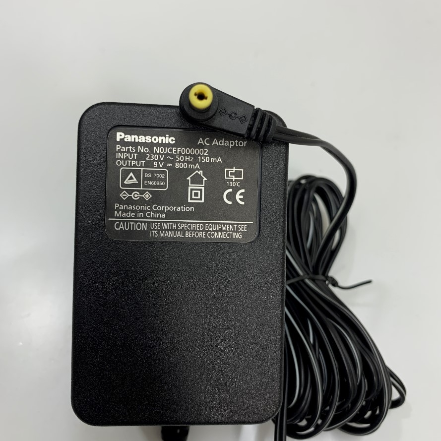 Adapter 9V 0.8A Panasonic N0JCEF000002 Connector Size 4.8mm x 1.7mm