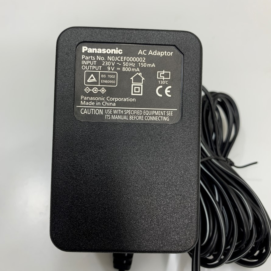 Adapter 9V 0.8A Panasonic N0JCEF000002 Connector Size 4.8mm x 1.7mm