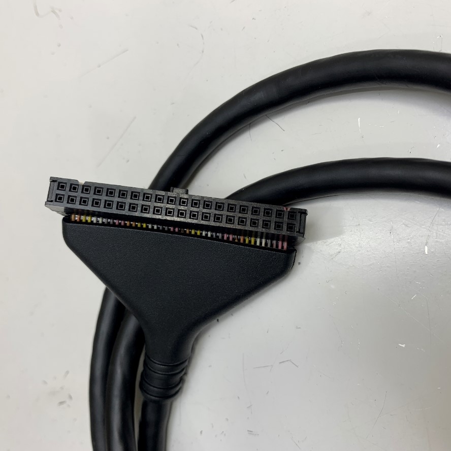 Cáp 1M UC-ET010-24B Cable Round IDC 40 Pin Female to Female 2 Rows 2.54mm Pitch For Terminal Block Connection witch PLC Delta, PLC Keyence, Omron Mitsubishi PLC
