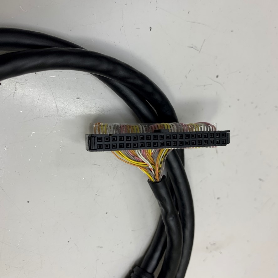 Cáp 1M UC-ET010-24B Cable Round IDC 40 Pin Female to Female 2 Rows 2.54mm Pitch For Terminal Block Connection witch PLC Delta, PLC Keyence, Omron Mitsubishi PLC