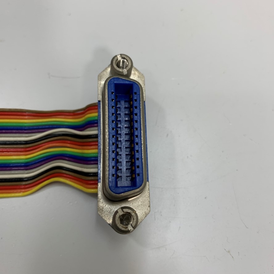 Cáp Instructions GPIB IEEE-488 Male to Female Dài 1M Flat Ribbon Rainbow Cable