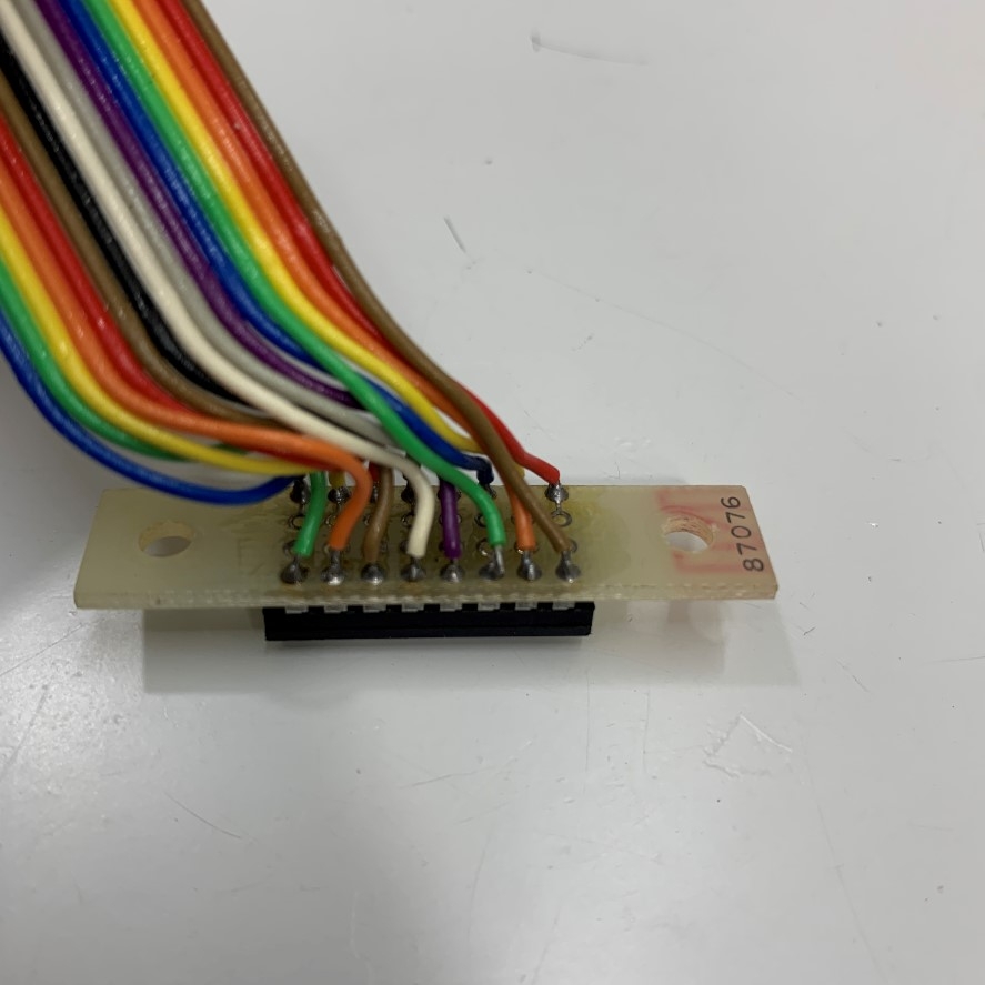 Cáp 16 Pin Flat Ribbon Rainbow IDC Female Pitch 2.54mm 2-Row to DIP switch KSD08 Cable Dài 22Cm