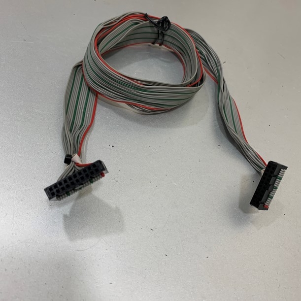 Cáp Điều Khiển IDC Flat Ribbon Cable 20 Pin Female 2.54mm with 2 Connectors For Yaskawa, Delta, Mitsubishi, Panasonic Servo Length 1.1M