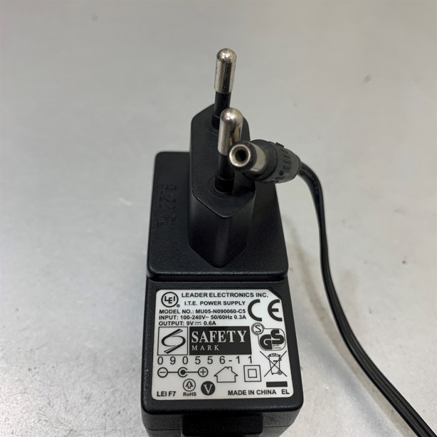 Adapter 9V 0.6A LEI Leader Electronics Connector Size 5.5mm x 2.1mm For Cân Điện Tử Emin HUAZHI HZT