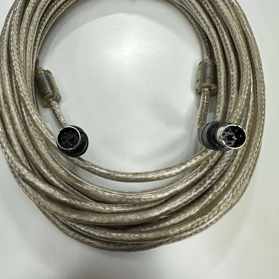 Cáp 15M 50ft Shielded Cable Mini Din 6 Pin Male to Male For Hệ Thống Hội Thảo Logitech Group Video Conferencing System Expansion Camera or Microphone