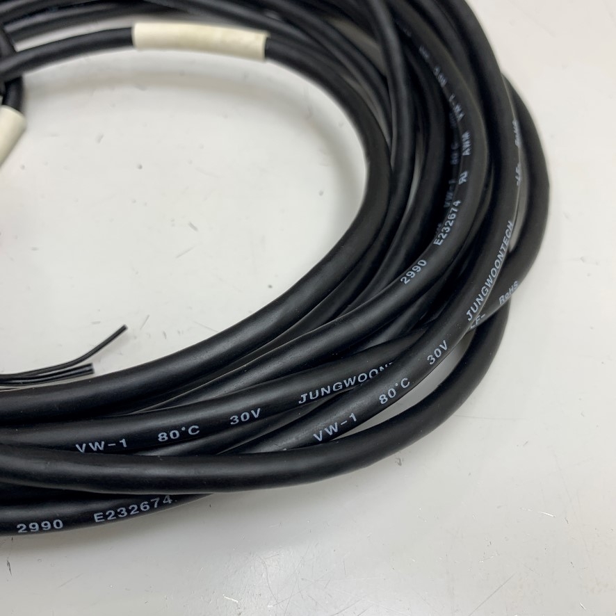 Cáp 7M 23ft Cable JUNGWOONTECH 12 Pin Hirose Male HR10A-10J-12P(73) to Female HR10A-10P-12S(73) For Sony Hitachi Panasonic Basler Hikvision Industrial Camera