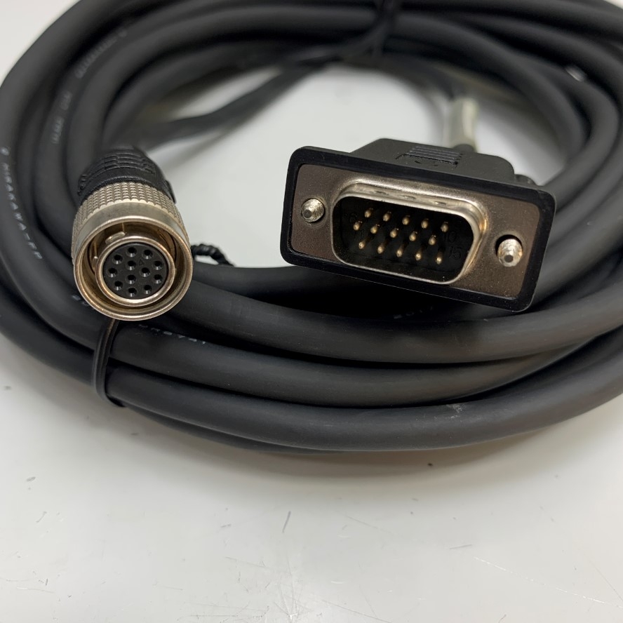 Cáp 300-0181-75 Cable Dài 7.5M 25ft For Sony XC-75CE CCD Camera Cable Hirose 12 Pin Female HR10A-10P-12S(73) to HD 15 Pin VGA Male