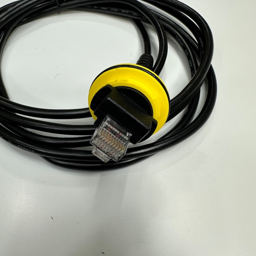 Cáp 2.5M 8.4ft Cognex DM8500-USB-00 Dataman Barcode Reader Scanner Cable USB to RJ50 10 Pin 10P10C