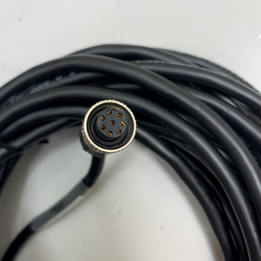 Cáp 10M 33ft Cognex CCB-84901-0903-10 Cable M12 A-Code 8 Pin Female to DB15 Male 15 Pin 2 Rows Shielded Data I/O For Cognex Industrial Camera M12 8 Pin A-Code