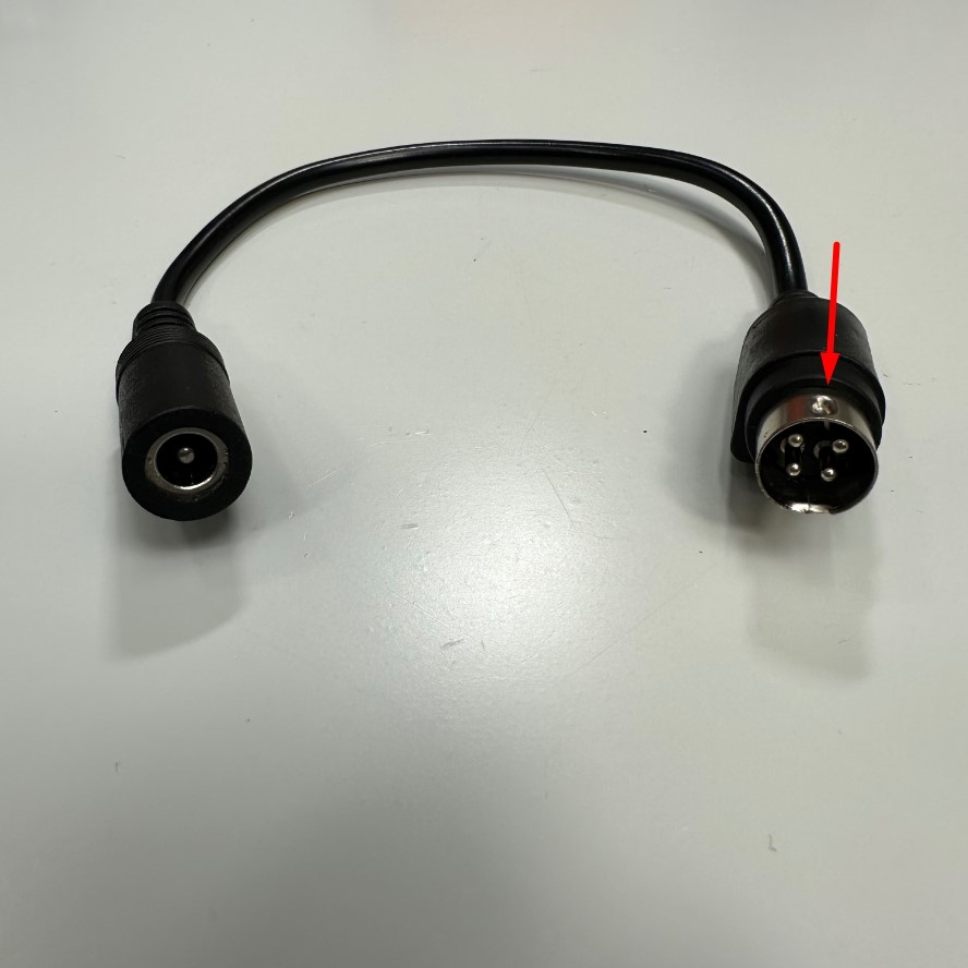 Đầu Chuyển Đổi Jack DC 4 Pin Mini Din 10mm Plug to DC Female Connector Size 5.5mm x 2.1mm & 2.5mm Adapter Power Cable