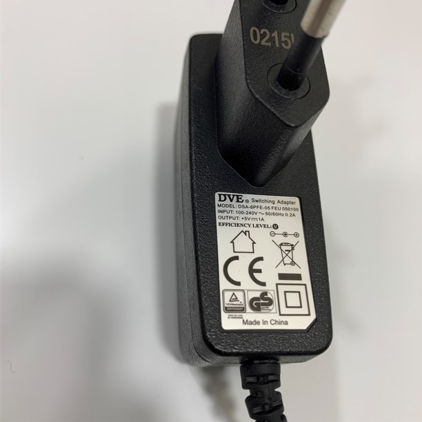 Adapter DVE 5V 1A Connector Size 5.5mm x 2.5mm For Bộ Chuyển Đổi Quang Điện Media Converter