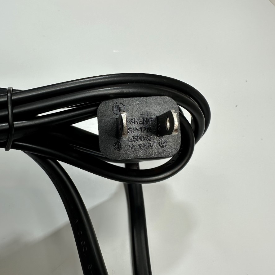 Dây nguồn 1.8M 6ft I-Sheng IS-12N IS-003C AC Power Cord NEMA 1-15P to C7 7A 125V/250V Cable 2x0.824mm² 18AWG 2C VW-1 105°C 300V