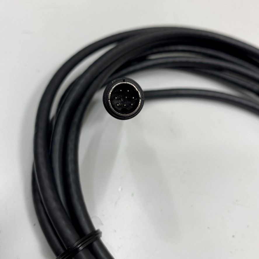 Cáp Dài 3M 10ft PLC Communication RS232/RS422/RS485 Shielded Cable MD8M to 8 Core Bare Wire Open End Cable BELDEN 28AWG 80°C 30V OD 5.6mm Black For PLC Mitsubishi, Allen-Bradley