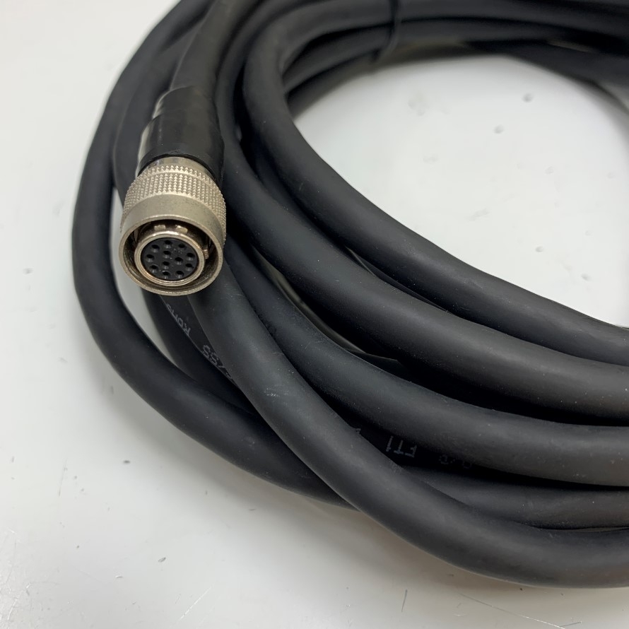 Cáp Cognex 300-0181-75 Camera Cable Dài 7.5M 25ft Connector Hirose 12 Pin Female HR10A-10P-12S(73) to HD 15 Pin VGA Male For Industrial CCD Camera witch Guide Hole Puncher Sheho Robot
