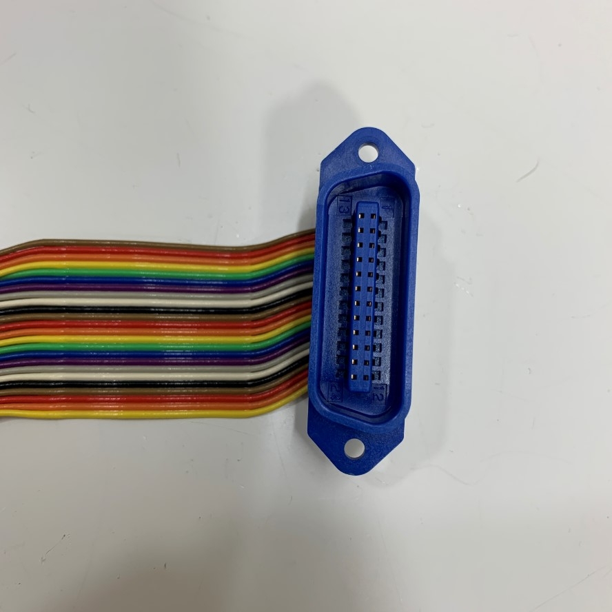 Cáp GPIB IEEE-488 Male to Female Dài 18Cm Flat Ribbon Rainbow Cable For Data Acquisition & Logging, Multimeter System