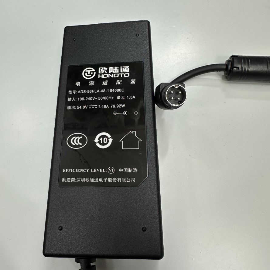 Adapter 54V 1.48A 80W HONOTO OEM Thay Thế FSP FSP090-AWBN3 54V 1.67A 90W Connector Tip Size 4 Pin Mini Din 10mm Plug For Cisco SG300-10 10 Port Gigabit POE Managed Switch