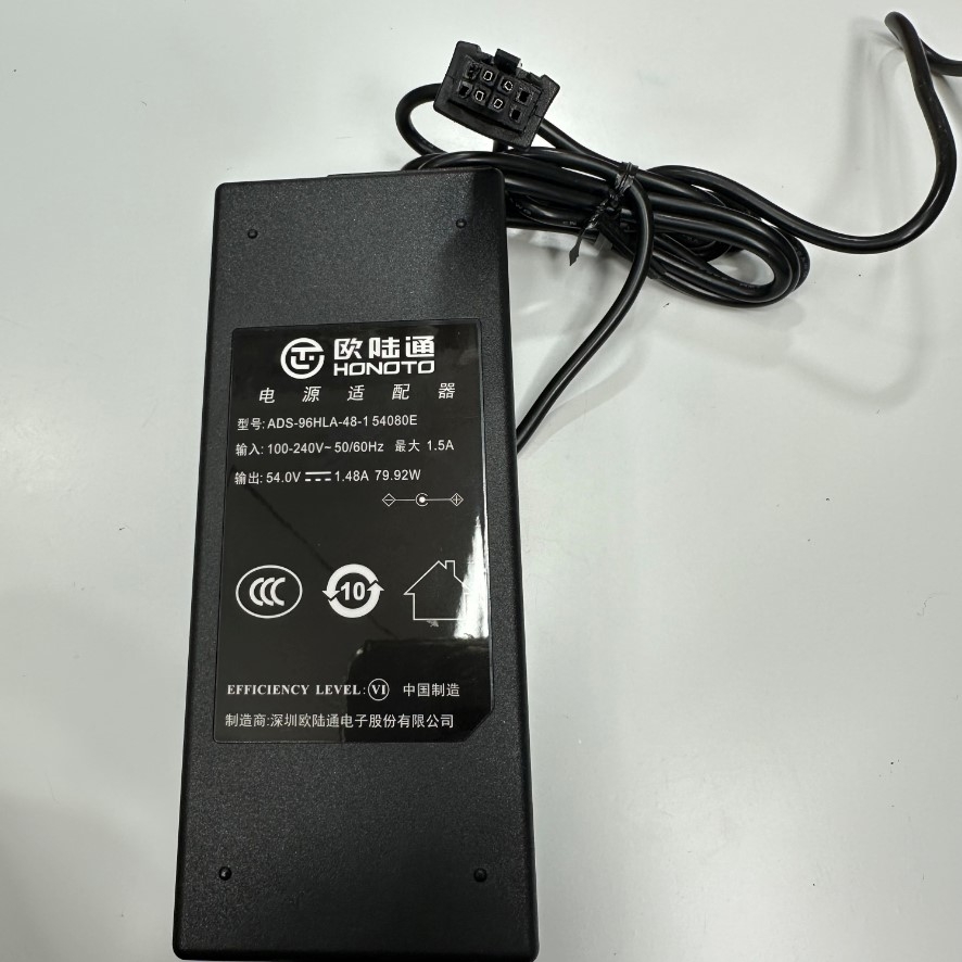 Adapter 54V 1.48A 80W HONOTO Thay Thế HP 5066-2164 PA-1900-2P-LF 54V 1.67A 90W Connector Tip Size Molex 4 Pin Pitch 3.0mm For Switch HPE Aruba PoE+ DoE J9774A J9780A J9982A