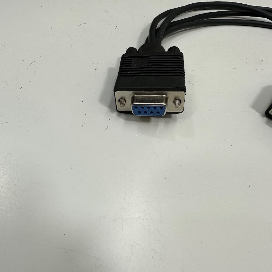 Cáp Serial RS232 DB9 Y Splitter Shielded Cable DB9 Female to 4 DB9 Male Serial Splitter Adapter Straight Through Black Length 0.3M