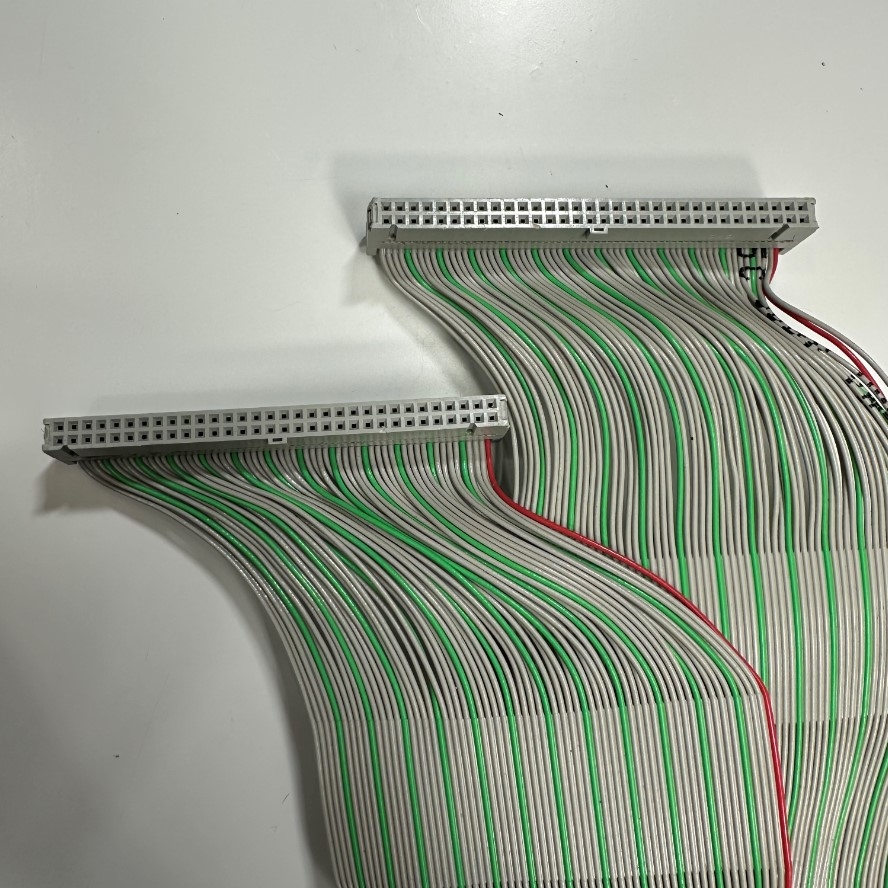 Cáp 1.4M 4.7ft Cable IDC 64 Pin Female to Female FC 2*32 Pitch 2.54mm Flat Rainbow Ribbon 64 Wire 1.27mm E43842-G AWM 2651 105°C 300V VW-1 For PLC CNC Data witch Terminal Board I/O Connection
