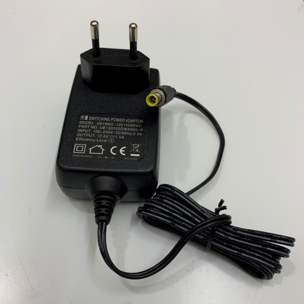 Adapter 12V 1.5A UE18W2 OEM AC1116J-R KING JIM Connector Size 5.0mm x 3.0mm For Máy In Nhãn Tepra Pro King Jim SR530 Tepra Pro Handheld Label Writer
