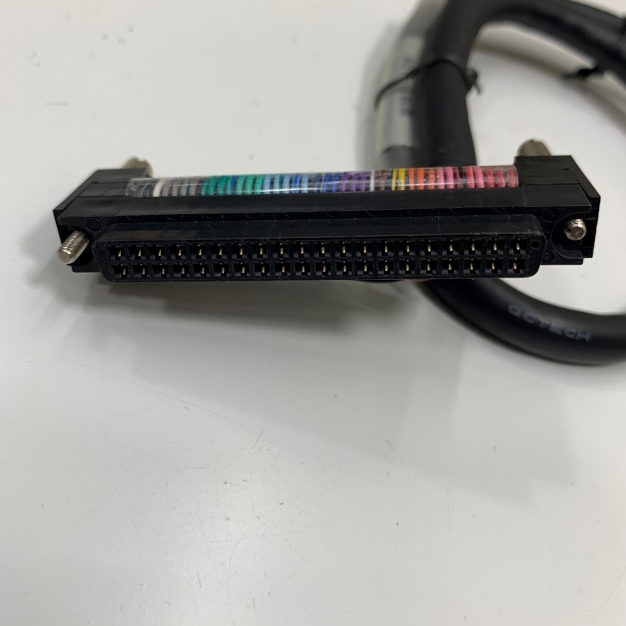 Cáp A6CON1 40 Pin Plug to 40 Core Bare Wire Open End Dài 0.5M For Omron Mitsubishi PLC Level Measuring Instruments