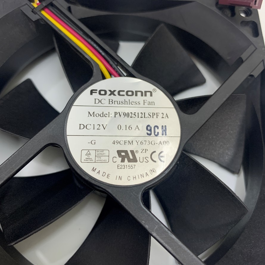 Fan Foxconn PV902512LSPF 2A 12V 0.16A 3 Pin 92x92x25mm