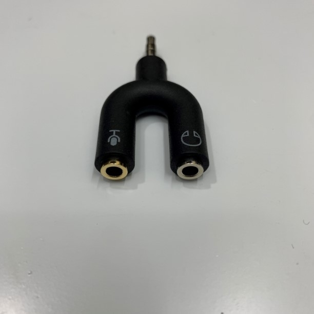 Rắc Chia Jack 3.5mm 4 Pole Male to 2 Female Mic & Headset Jack Audio Splitter Adapter For Polycom Soundstation /iPod/iPhone/iPad/Laptop PC