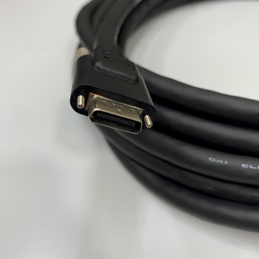 Cáp Camera Link Cable OKI Electric OKI-GCL-SADTS-650 22Ft Dài 6.5M SCSI Cable SDR 26 Pin Male to Right Angle SDR 26 Pin Male AWM 20276 80C 30V VW-1 For Industrial Camera