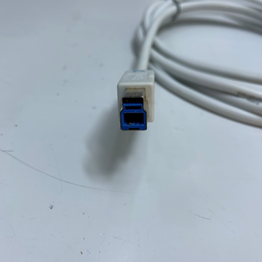 Cáp USB 3.0 Type A Male to Type B Male Dài 2M 6.5ft White E119932 Shielded Cable For Máy Phân Tích Soi Da YKC TECH CLREO witch PC Computer